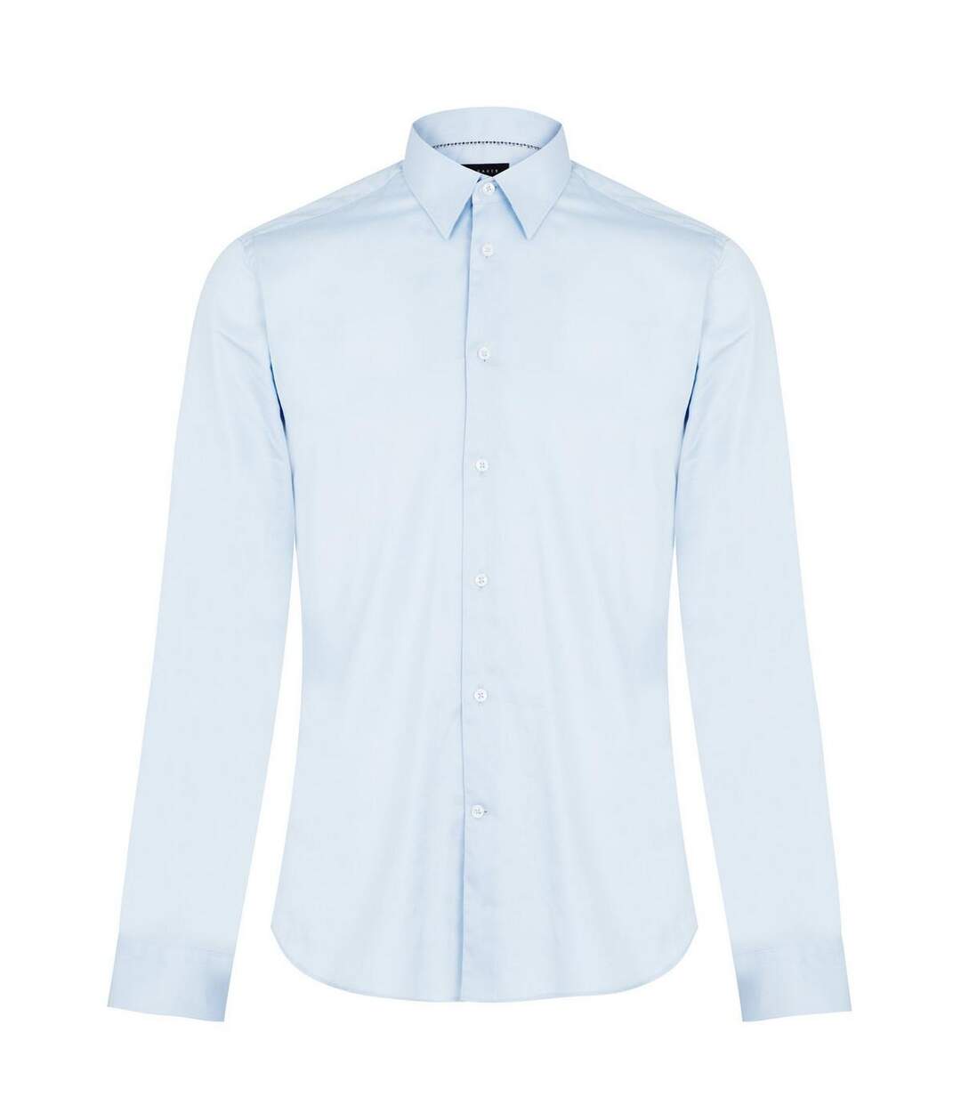 Mens Islass Slim Long-sleeved Shirt Ice Blue Ted Baker-2