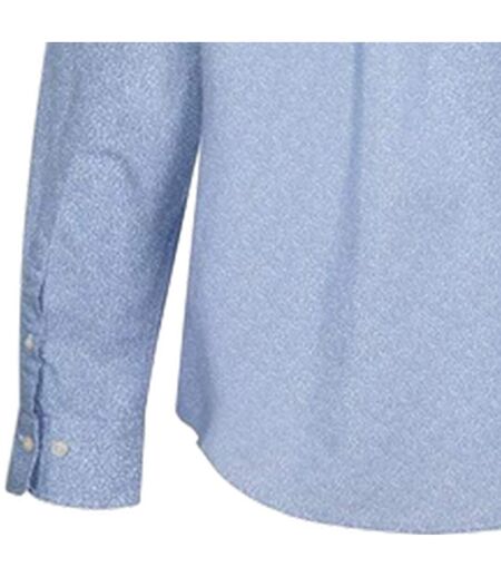 Mens All-over Print Poplin Regular Shirt Faded Blue Gant