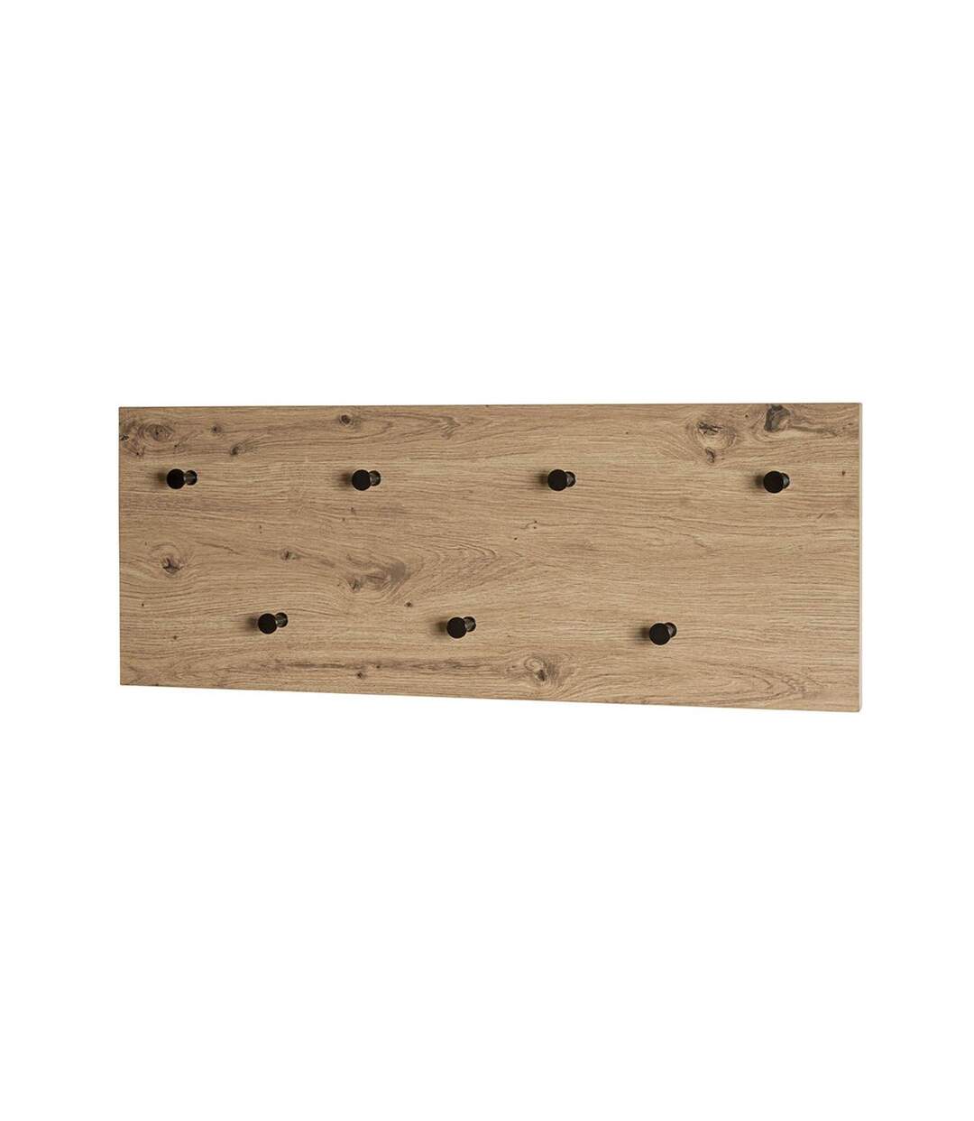Patère Murale Double Miranda 80cm Chêne & Noir-1