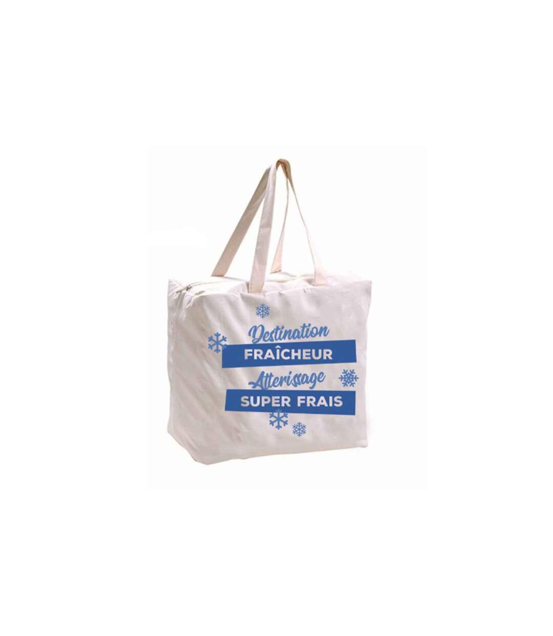 Sac Fraîcheur en Jute & Coton Aliments 40cm Blanc-1