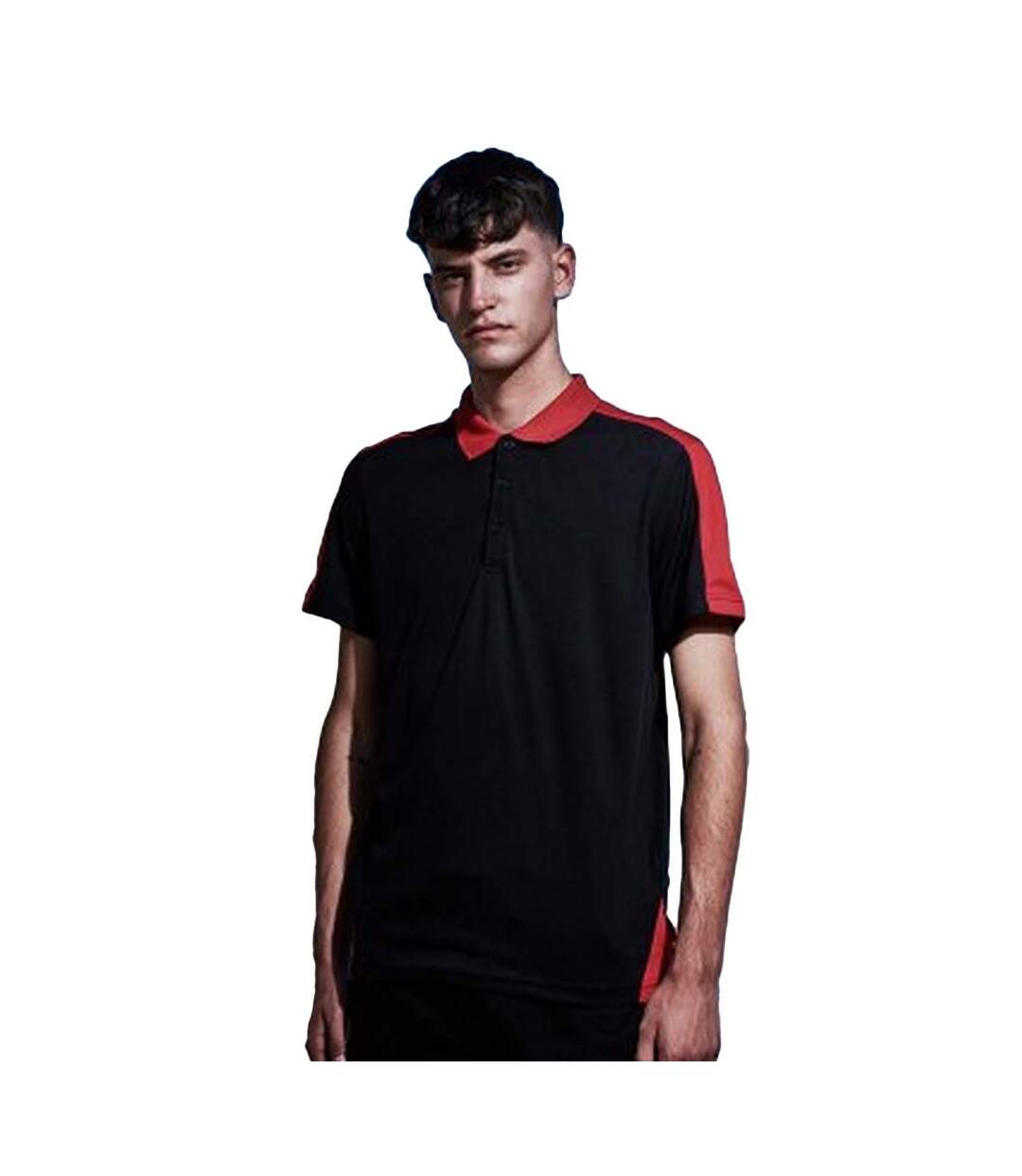 Regatta - Polo de sport CONTRAST - Homme (Noir / rouge) - UTPC3304