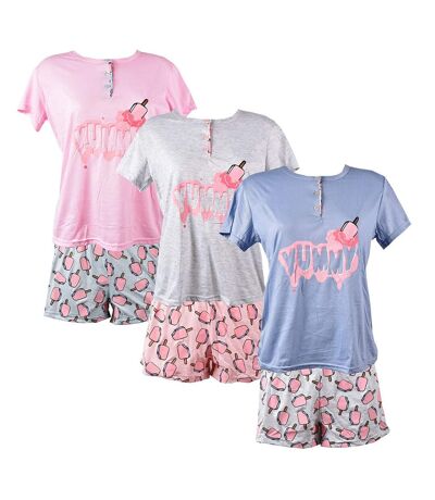 Pyjama Court Femme SARA LINE 374 Pack de 3