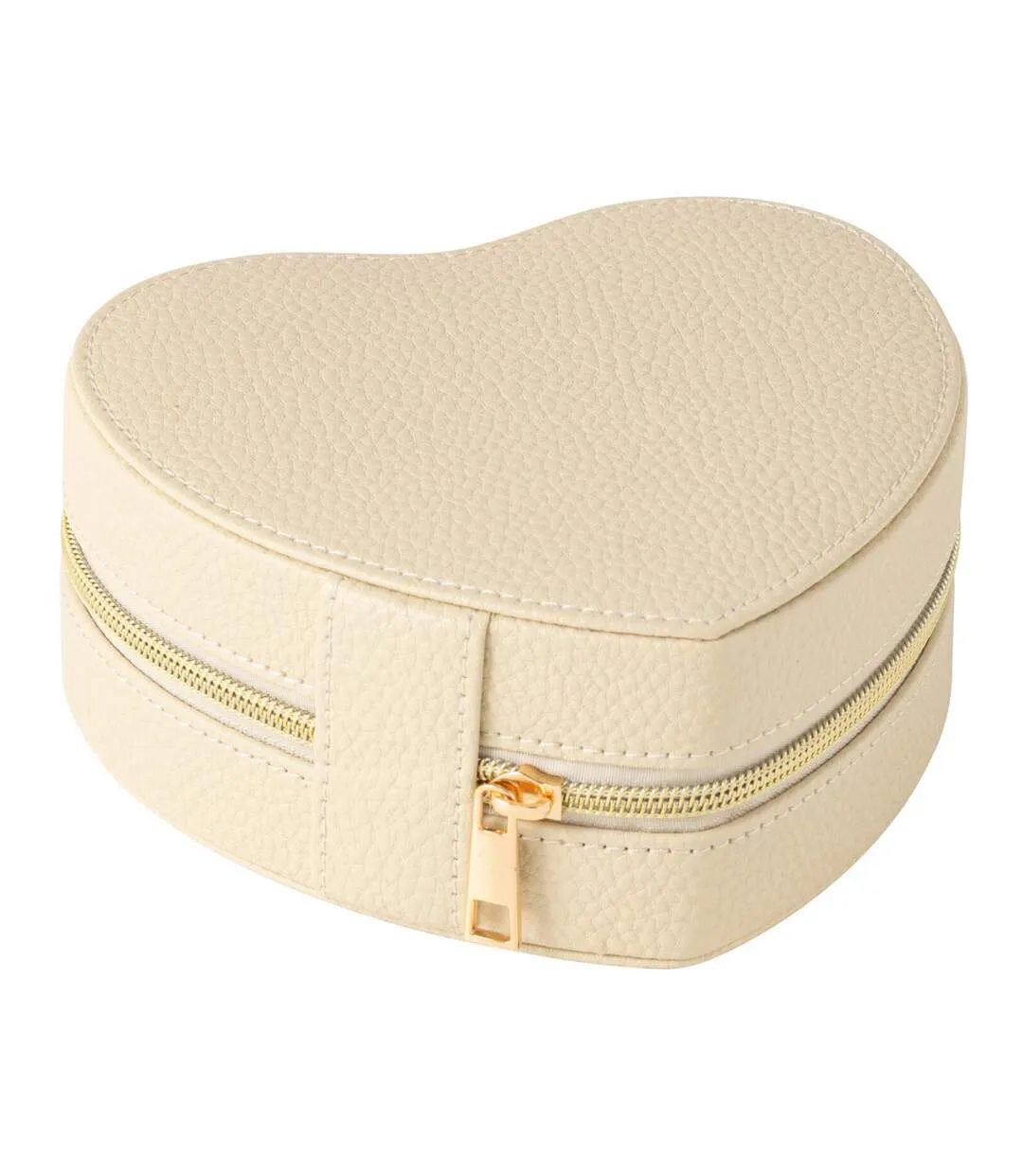 Boîte à Bijoux Cœur Ericka 16cm Beige-1