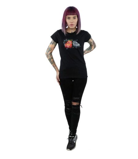 Disney - T-shirt CARS LIGHTNING VS STORM - Femme (Noir) - UTBI13924
