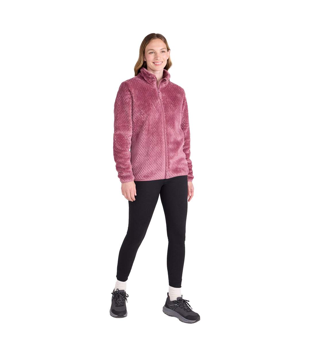 Haut Polaire Motif/style Alvéolé Ivy Femme Rose Mountain Warehouse-1