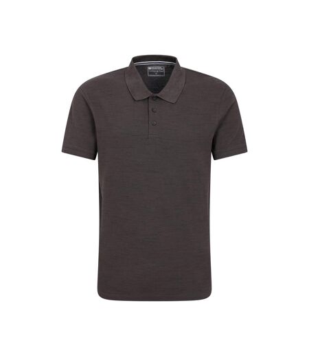 Mountain Warehouse Mens Dawnay Textured Pique Polo Shirt (Charcoal) - UTMW566
