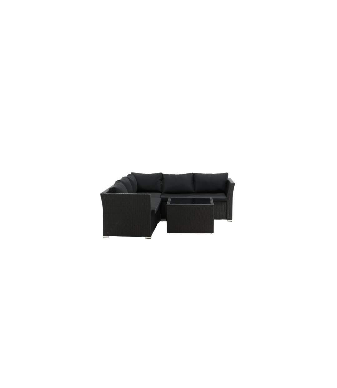 Salon d'Angle de Jardin Haiti 194cm Noir-2