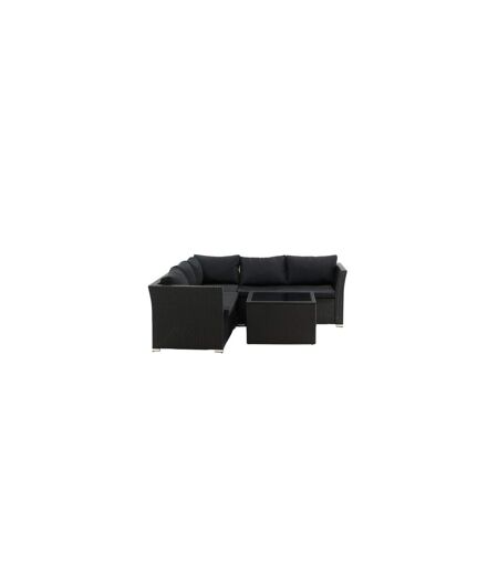 Salon d'Angle de Jardin Haiti 194cm Noir