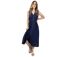 Robe longue coupe droite SERAPHINE bleu marine Coton Du Monde-1