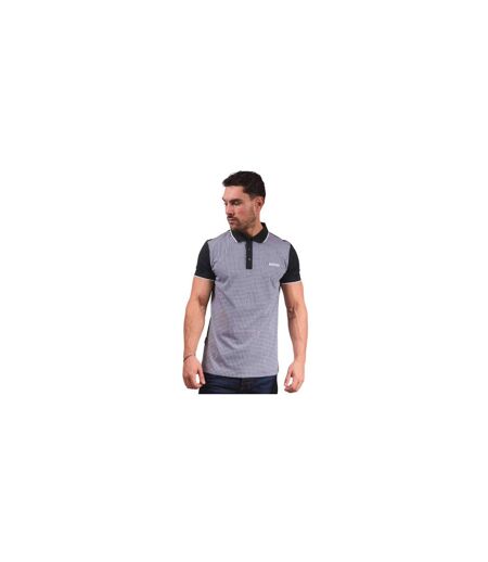 Polo Motif/style À Carreaux Homme Bleu Marine Lambretta