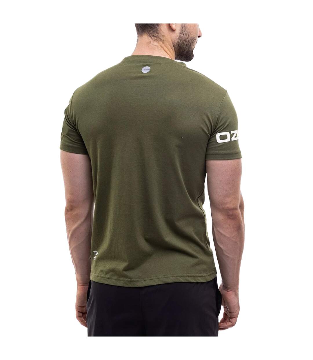 T-shirt Motif/style Imprimé Sur Manche Homme Vert Ozoshi-3