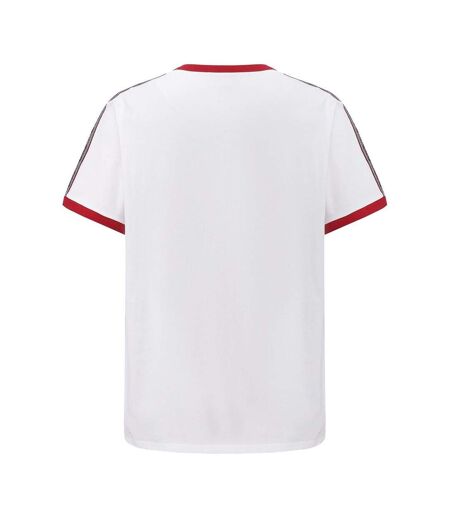 T-shirt Motif/style Cachemire Homme Blanc Rouge Pretty Green