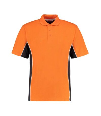 GAMEGEAR Mens Track Classic Polo Shirt (Orange/Graphite/White)