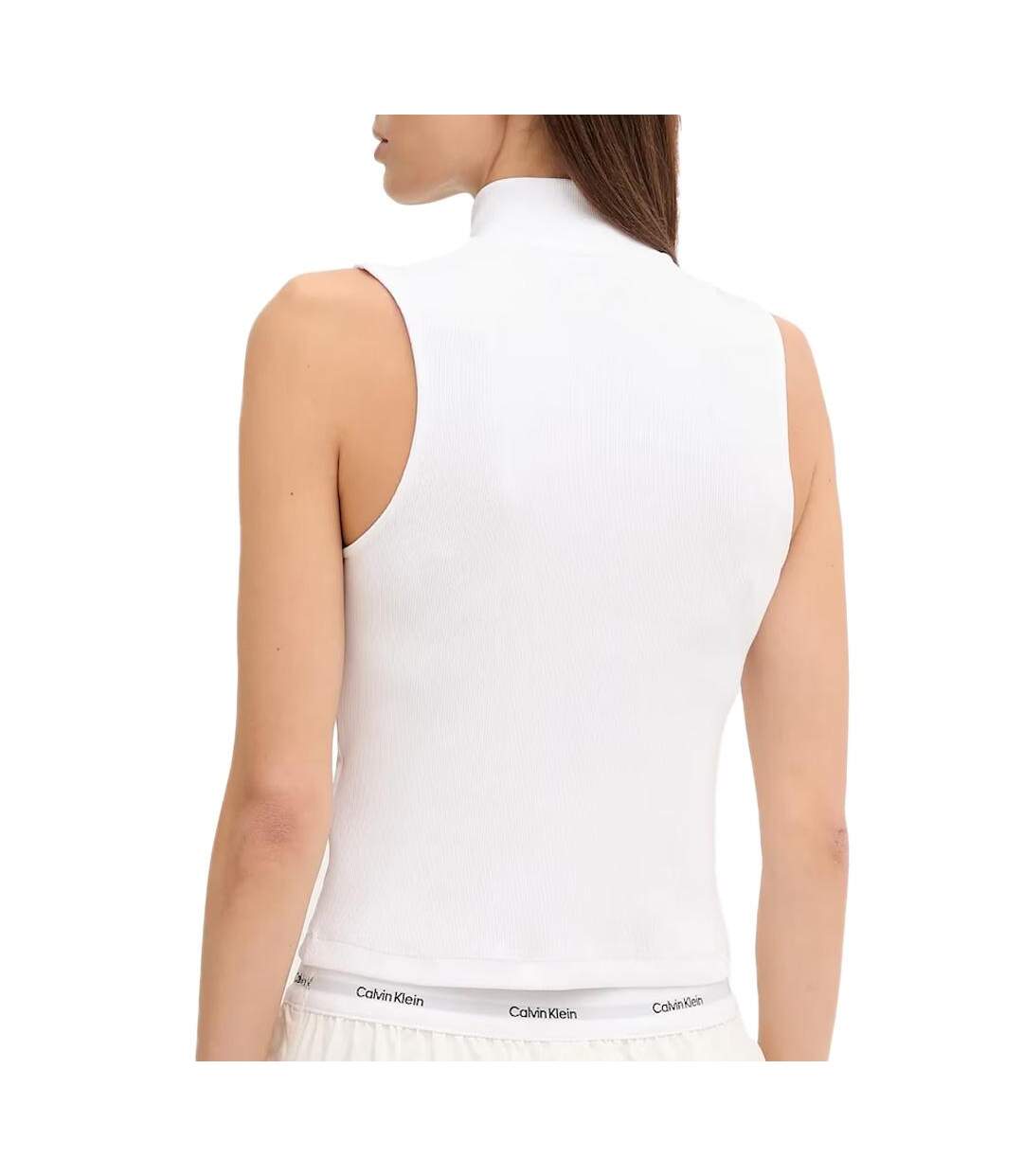 Top blanc femme calvin klein jeans a- woven-2