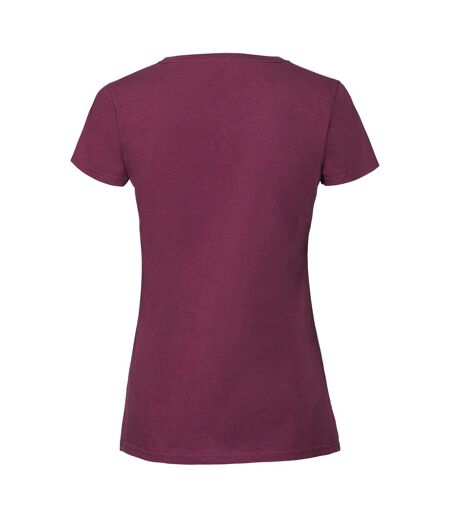 Fruit Of The Loom Womens/Ladies Ringspun Premium T-Shirt (Oxblood)