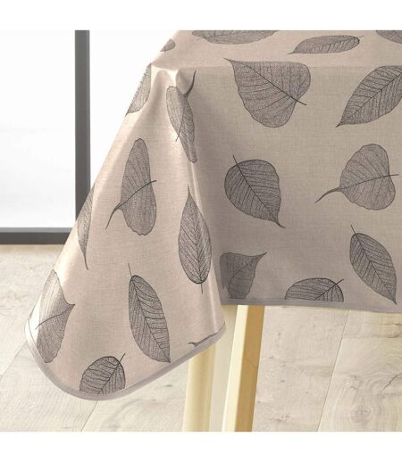 Nappe Toile Cirée Feuillys 140x240cm Beige Lin