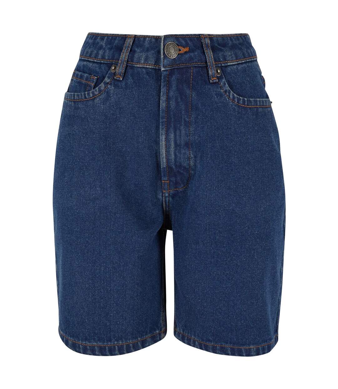 Womens/ladies 90s Shorts Mid Indigo Washed Urban Classics-1