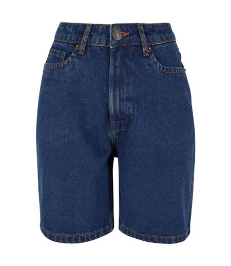 Womens/ladies 90s Shorts Mid Indigo Washed Urban Classics