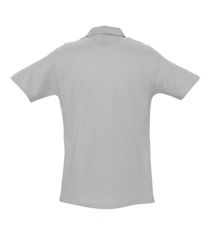 SOLS Mens Spring II Short Sleeve Heavyweight Polo Shirt (Grey Marl)