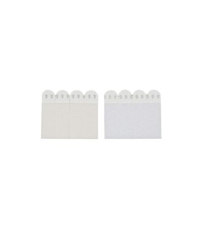 Lot de 8 Languettes de Fixation 5 kg 6cm Blanc