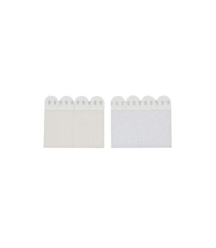 Lot de 8 Languettes de Fixation 5 kg 6cm Blanc