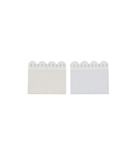 Lot de 8 Languettes de Fixation 5 kg 6cm Blanc