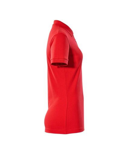 Womens/ladies Grasse Crossover Polo Shirt Traffic Red Mascot