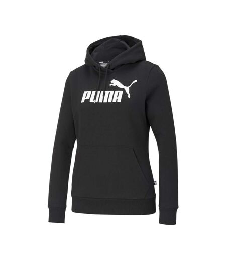 Sweat à capuche noir femme puma logo hoodie - xl
