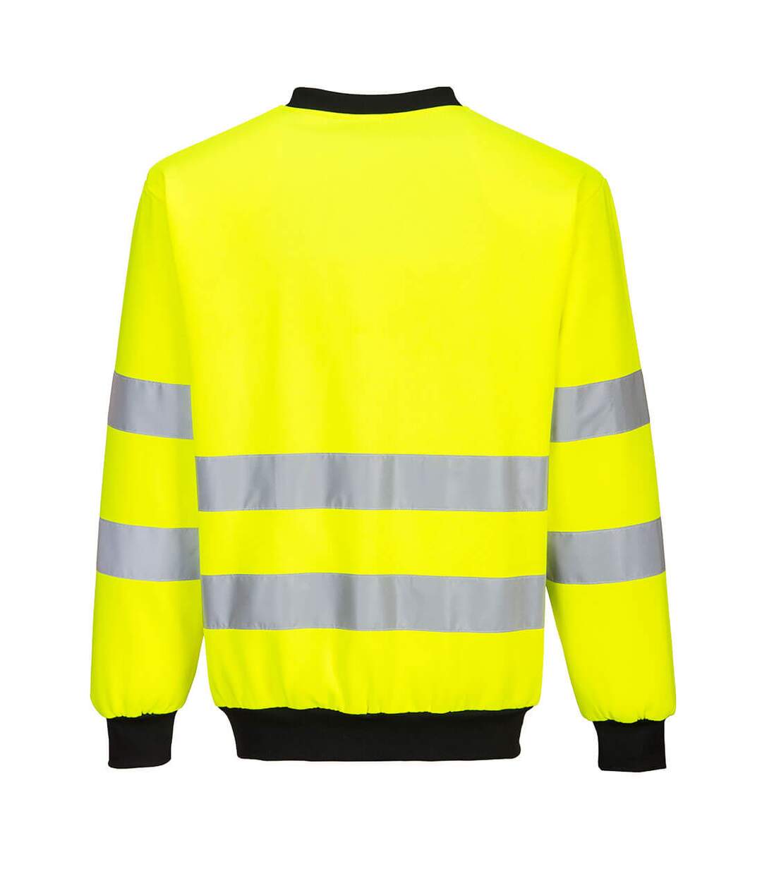 Mens pw2 high-vis sweatshirt yellow/black Portwest-2