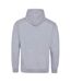Sweat À Capuche Varsity Adulte Gris Chiné Rouge Feu Awdis-2