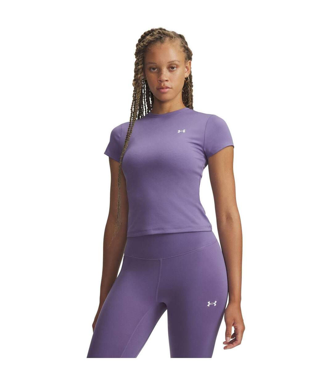 Womens/ladies Motion Emea Gym Top Purple White Under Armour-1