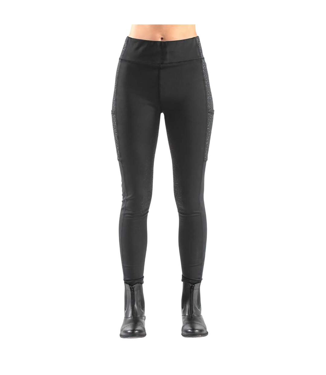 Collant D´équitation Style Réfléchissant Hatfield Femme Noir Whitaker-1
