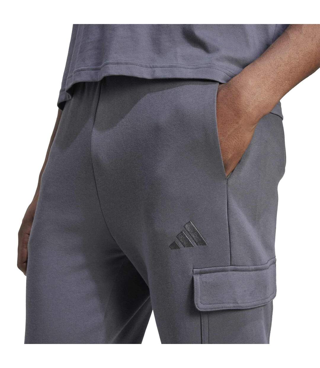 Mens Slim Joggers Grey Adidas-4