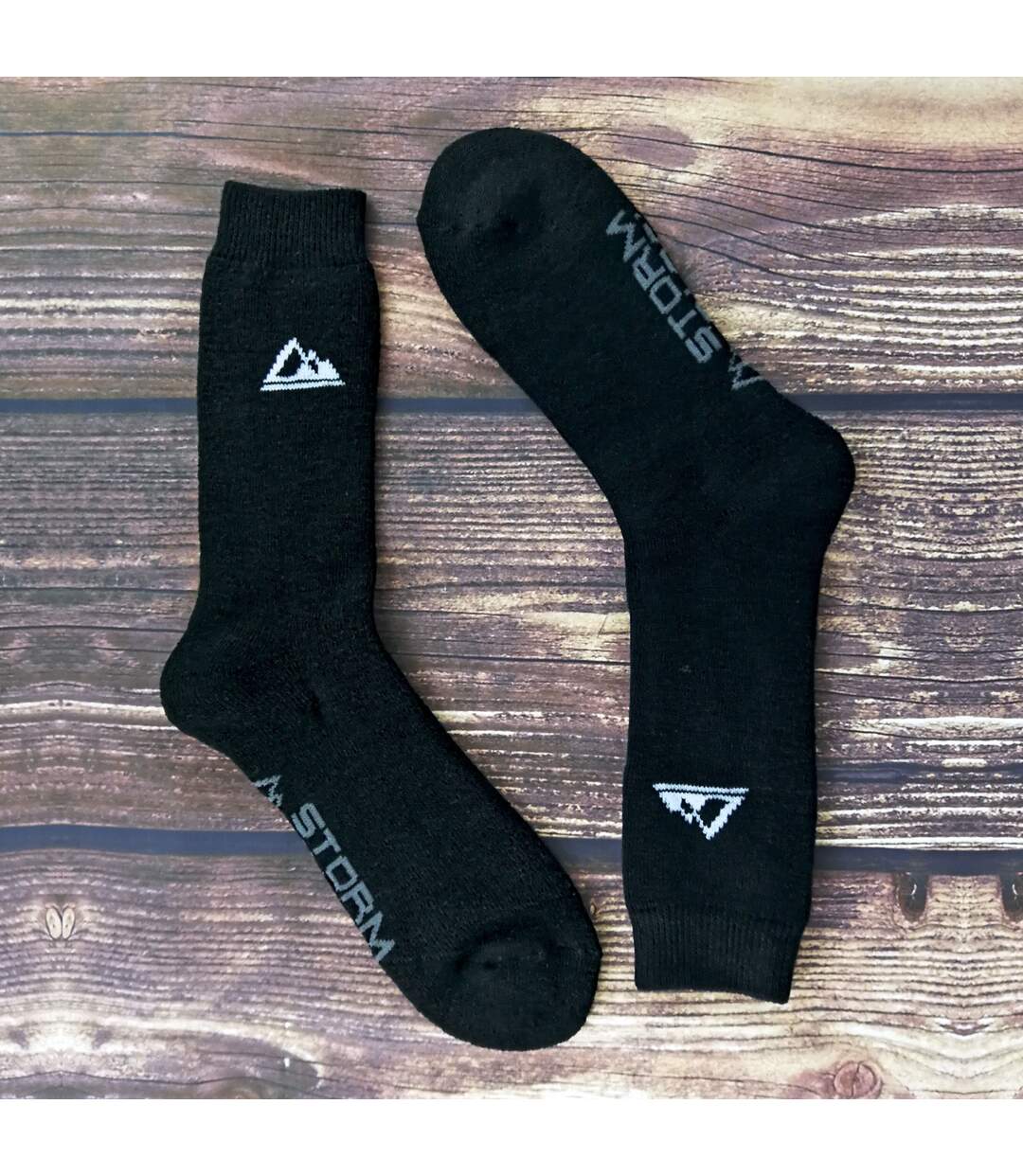 2 Pack Mens Thick Cushioned Patterned Winter Warm Thermal Boot Socks for Hiking-4