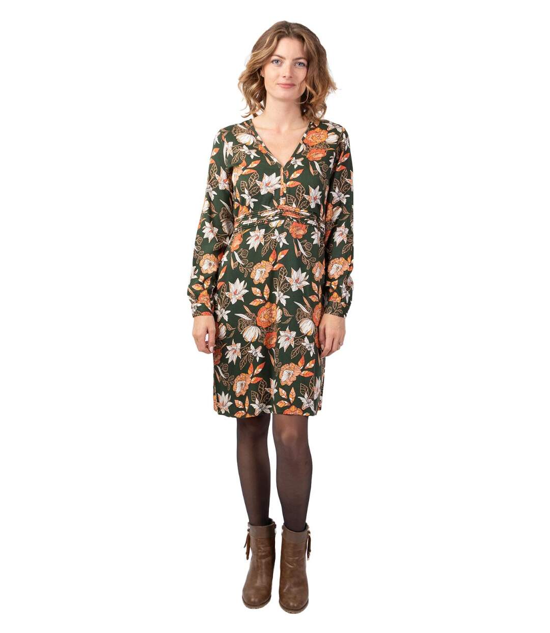 Robe courte hiver manches longues en viscose épais HELENA Coton Du Monde