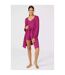 Debenhams Womens/Ladies Viscose Wrap Robe (Plum) - UTDH1720