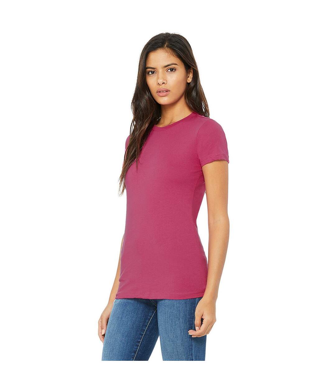 Womens/ladies the favourite t-shirt berry Bella + Canvas