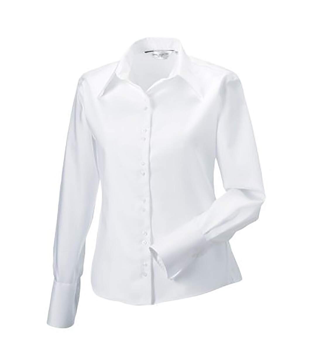 Collection Chemisier À Manches Longues Sans Repassage Femme Blanc Russell-4
