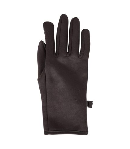 Womens/ladies wind resistant fleece lined winter gloves black Mountain Warehouse