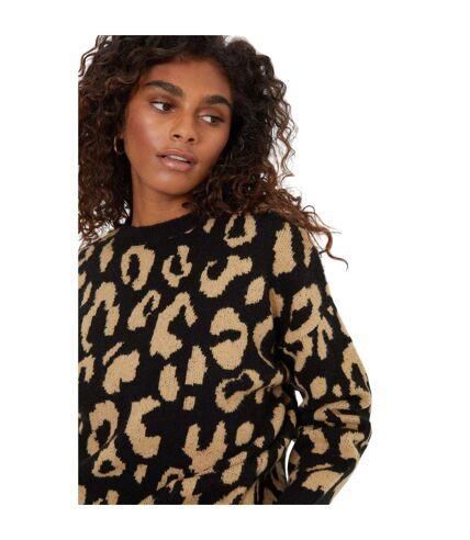 Dorothy Perkins Womens/Ladies Animal Print Jacquard Sweater (Black)