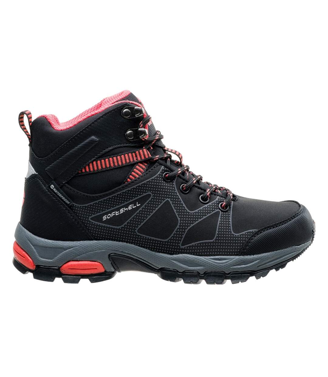 Bottines de marche fumiko femme noir / corail vif Hi-Tec-3