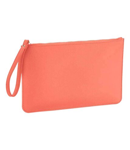 Bagbase Unisex Adult Boutique Leather-Look PU Toiletry Bag (Coral) (One Size) - UTPC4891