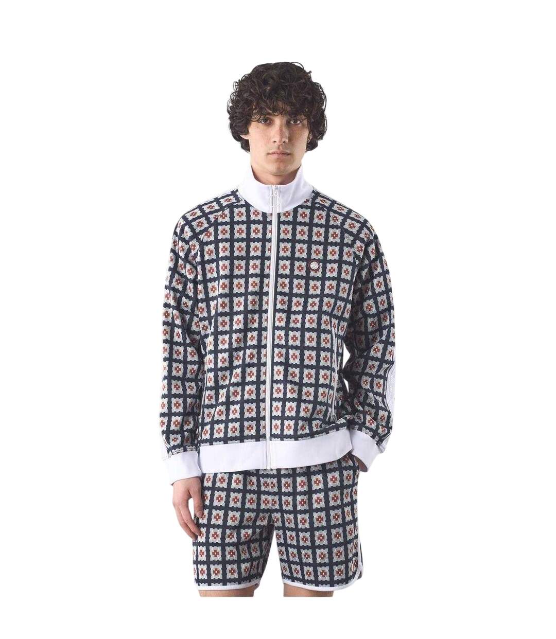 Mens Timperley Geometric Pattern Long-sleeved Track Jacket Multicoloured Pretty Green-4