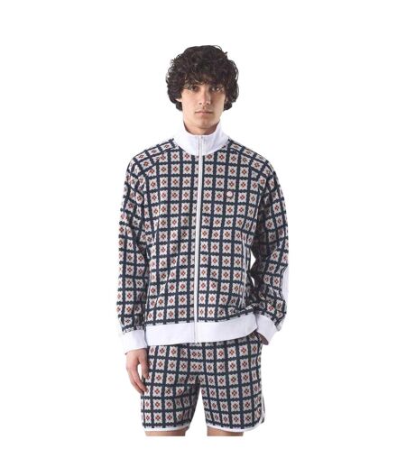 Mens Timperley Geometric Pattern Long-sleeved Track Jacket Multicoloured Pretty Green