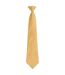 Unisex adult colours fashion plain clip-on tie one size gold Premier