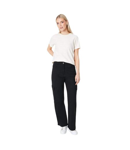 Womens/ladies cargo jeans black Principles