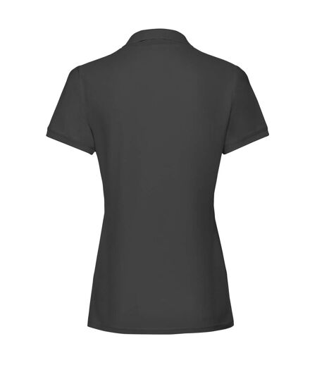 Womens/ladies Premium Polo Shirt Black Fruit Of The Loom