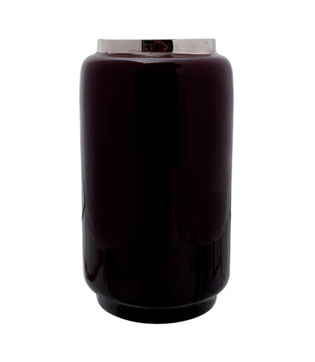 Vase Rond Design Veronika 24cm Violet & Argent