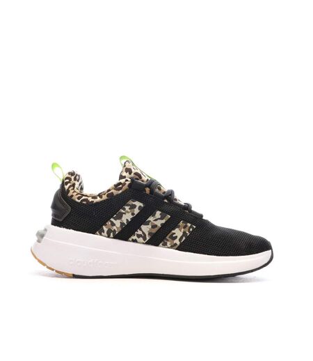 Chaussures de running noires/jaunes femme adidas racer
