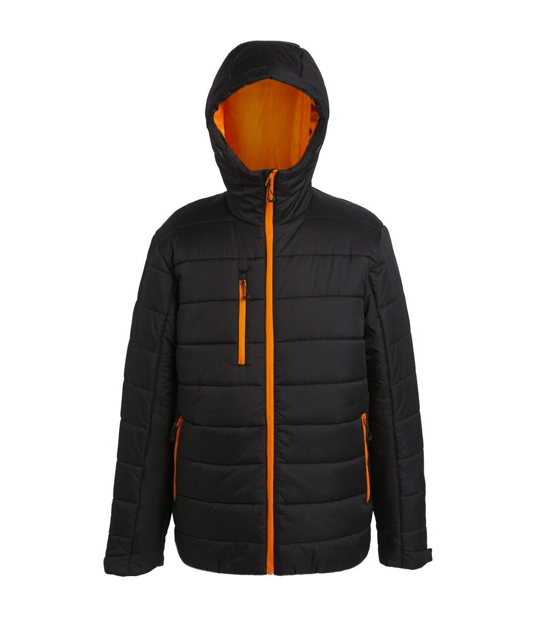 Mens Thermal Padded Jacket Black Orange Pop Regatta Professional-2